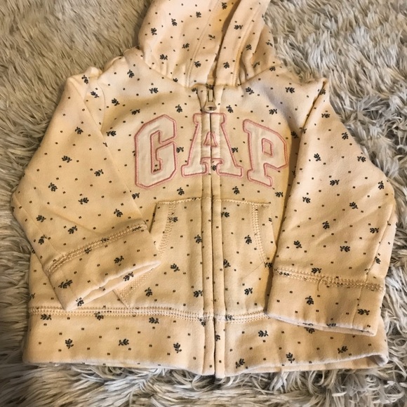 Gap Baby Girl Flowery Logo Hoodie Sweatshirt - Picture 4 of 8